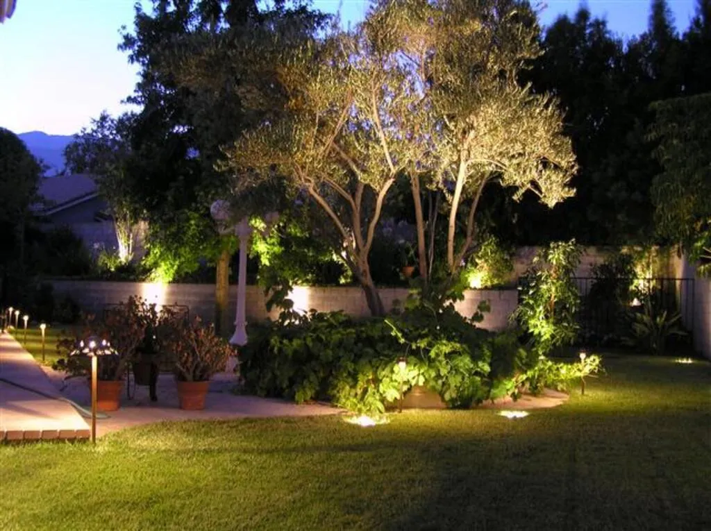 Beautiful landscape lighting at night