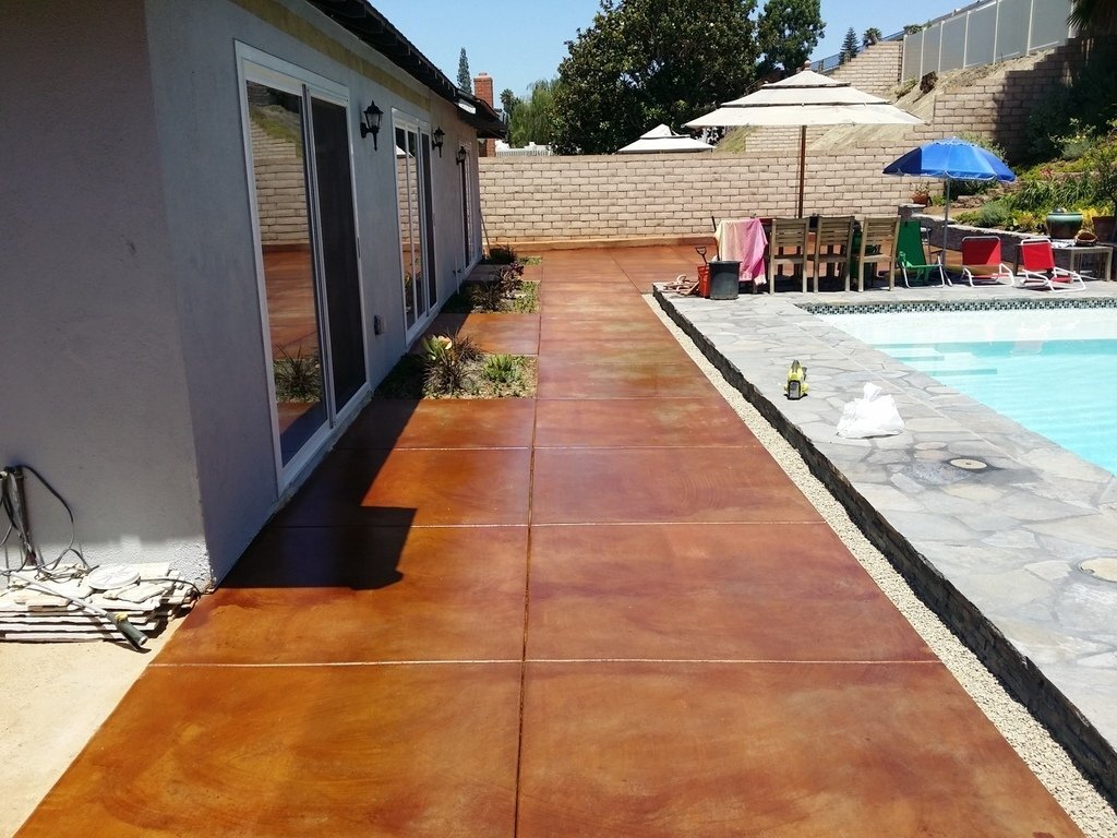 Expertly designed stone patio