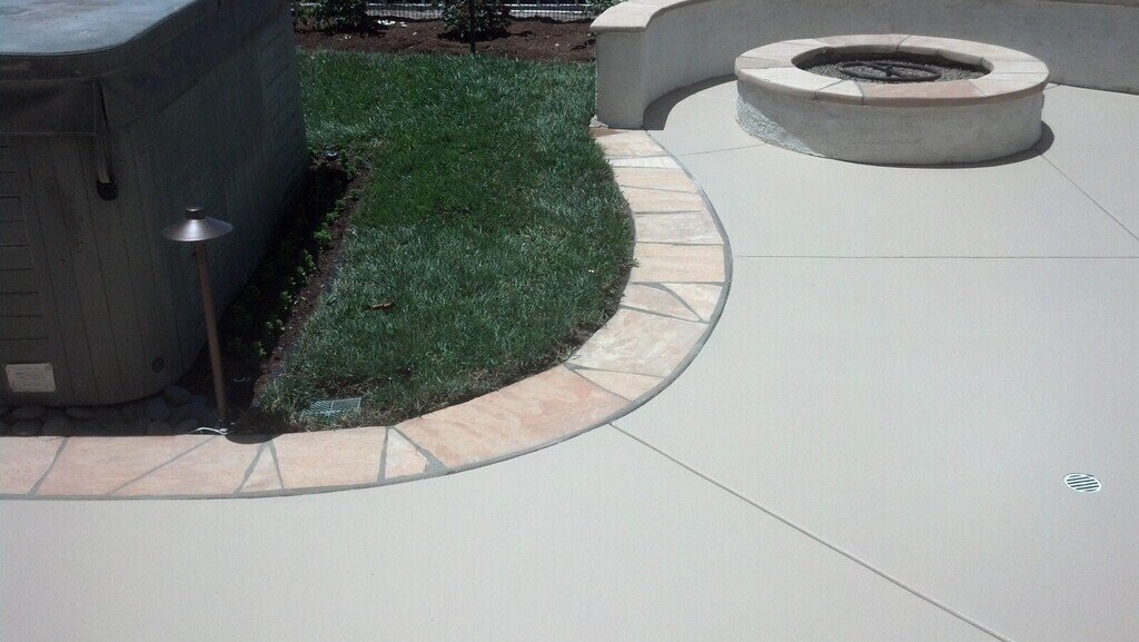 Custom stone patio and walkway